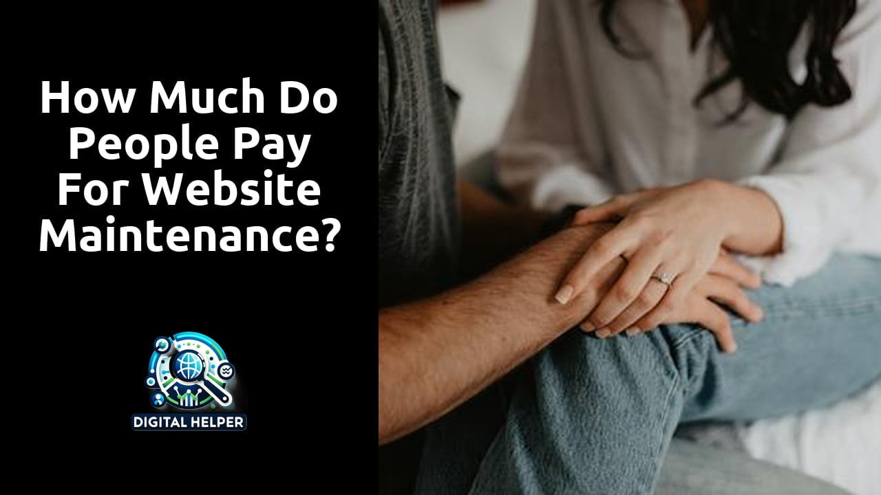 How much do people pay for website maintenance?